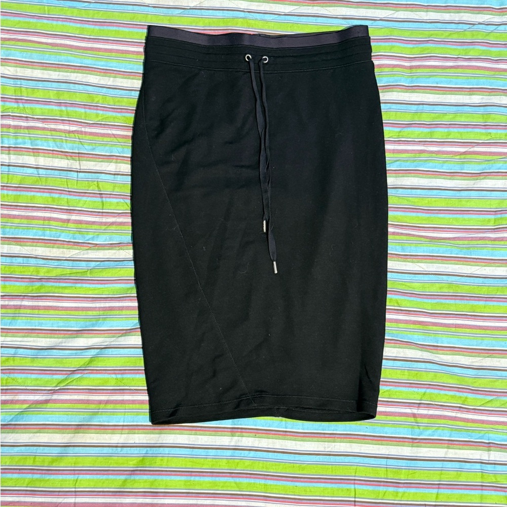 Rachel Black Pencil Skirt with Drawstring